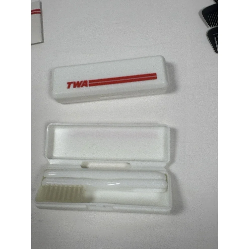 Vintage Airline Amenity Kits Lot TWA Varig Continental Travel Grooming Kit